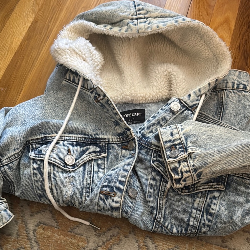 New Refuge  Denim Jacket with Sherpa Lining
